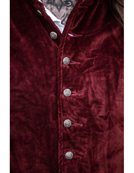 Renaissance vest model Pierre, red color Renaissance vest model Pierre, red color