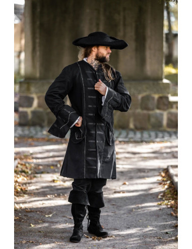 Black pirate coat Edward model