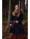 Open Viking tunic in wool Balder model, black