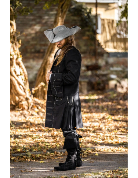 Hugo pirate tricorn hat in wool, gray Hugo pirate tricorn hat in wool, gray