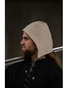 Medieval peasant crepe Roger, natural white cotton