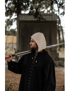 Medieval peasant crepe Roger, natural white cotton 2