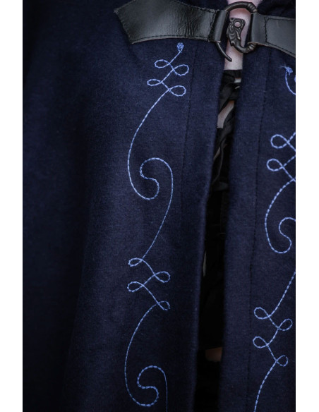 Medieval Cape blue hooded cloak, Gesa...