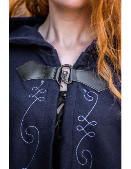 Medieval Cape blue hooded cloak, Gesa...