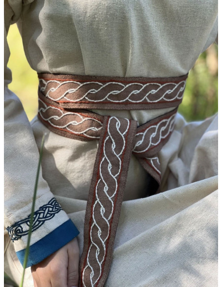 Viking belt model Elina, brown cotton