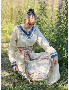 Viking belt model Elina, brown cotton 2