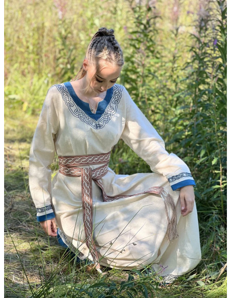 Viking belt model Elina, brown cotton