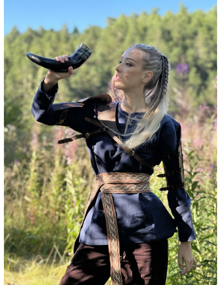 Viking belt model Elina, brown cotton