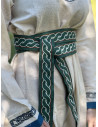 Viking belt model Elina, green cotton