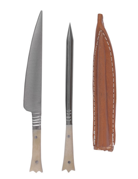 Set of 2 medieval crenellated cutlery...