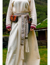 Viking belt model Elina, natural white cotton