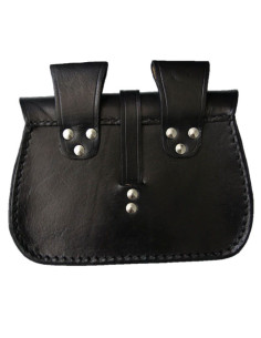 Black leather bag with Celtic design 2