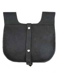 Medieval black leather bag Udo model 2