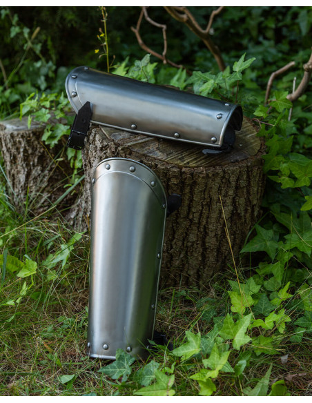 Balthasar medieval greaves, polished...