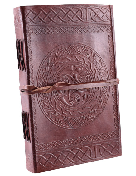 Celtic leather diary, brown (21x14 cm.))