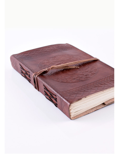 Celtic leather diary, brown (21x14 cm.))