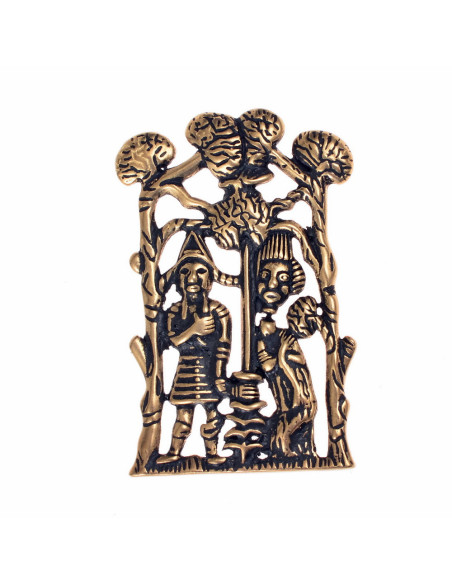 Bronze brooch Pilgrim's Sign Head of...