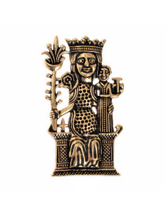 Pilgrim Lady of Tombelaine bronze brooch