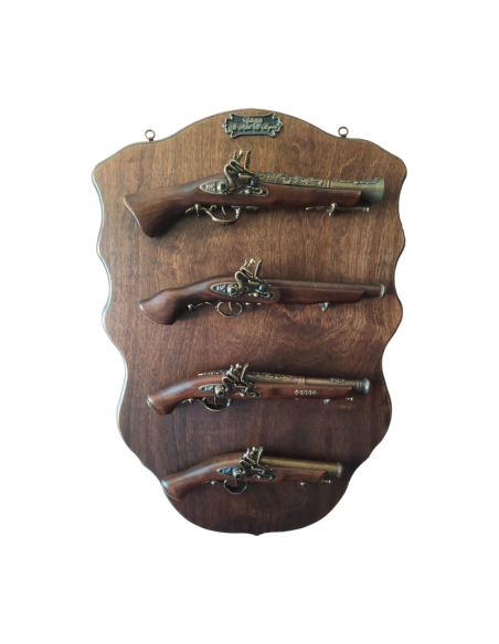 Panoply 4 flintlock pistols with...
