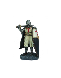 Miniature Templar Knight with shield and sword (22 cm.)
