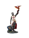 Miniature Templar Knight with Dragon (22 cm.)