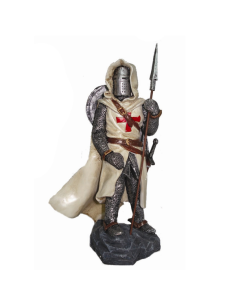 Miniature Templar Knight with spear (22 cm.)