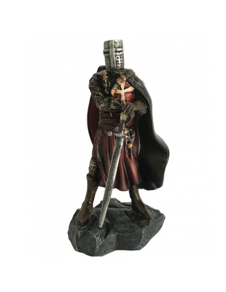 Miniature Templar Knight in red tunic...
