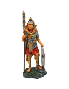 Miniature Roman knight with eagle banner and shield (22 cm.)