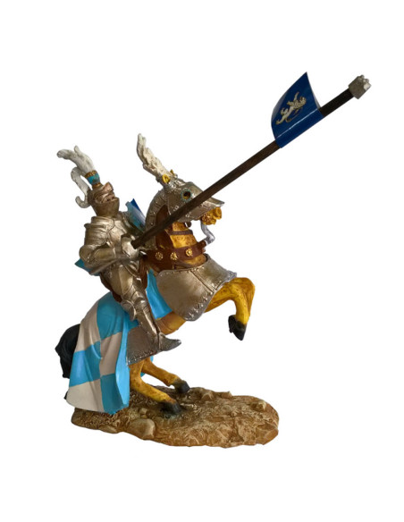 Miniature medieval knight with...