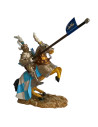 Miniature medieval knight with Rampant Lion banner (18 cm.)