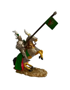 Miniature medieval knight with Eagle banner (18 cm.)