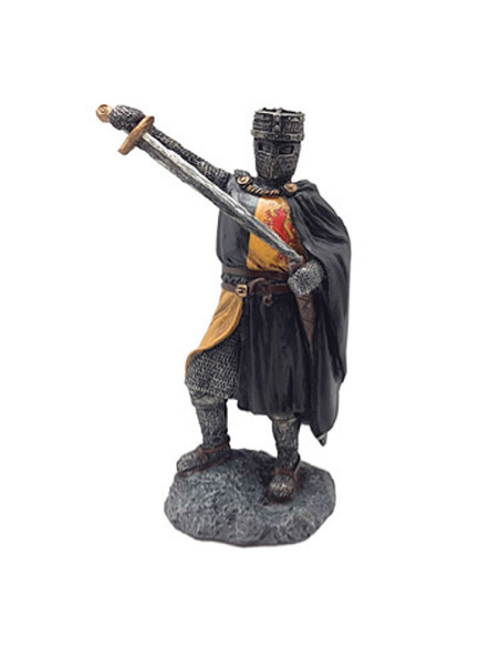 Miniature medieval knight with...