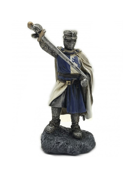 Miniature medieval knight with...