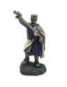 Miniature medieval knight with Rampant Lion tunic (12 cm.)