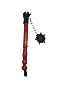 Medieval mace 1 head, red color (46 cm.)
