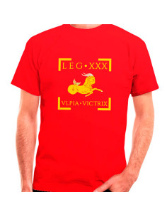 Roman Legion XXX Ulpia Victrix T-shirt in red, short sleeves