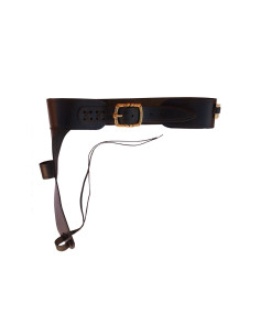 Leather bandolier Mare's Leg rifle with 15 bullets