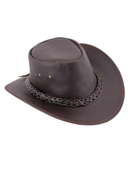Cowboy hat in genuine leather, dark... Cowboy hat in genuine leather, dark...