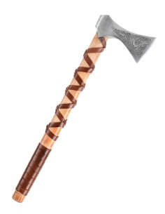 Norwegian cast steel ax with engravings (Type K)