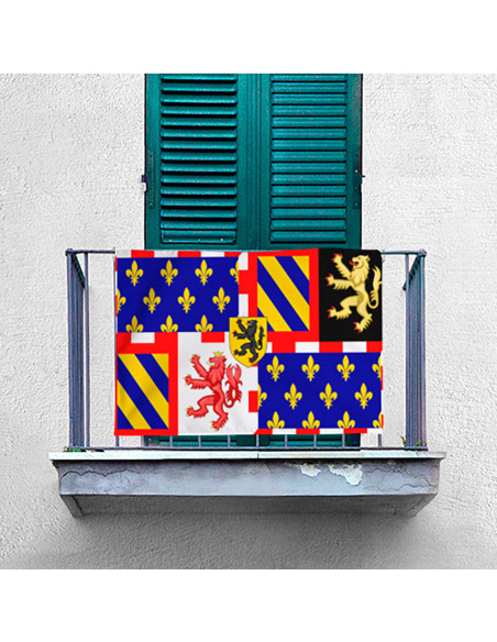 Burgundy Quartered Medieval Banner...