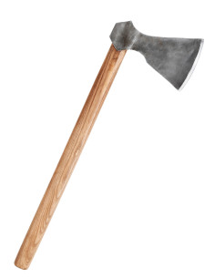 Viking ax with hand forged steel, type F