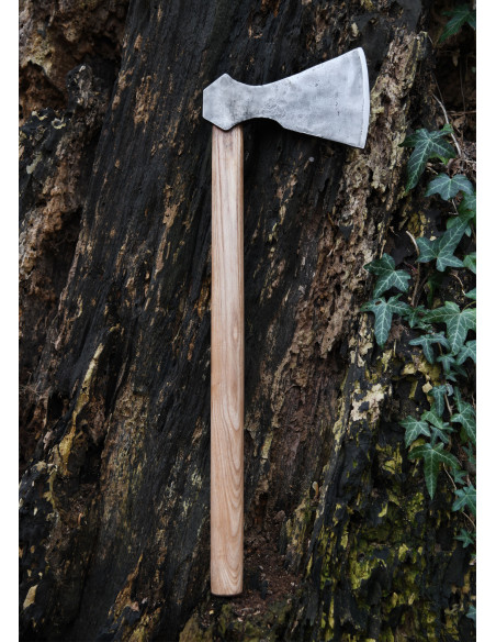Viking ax with hand forged steel, type F