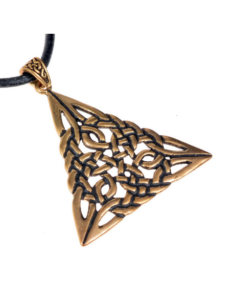 Celtic Knot Triangle Amulet Pendant