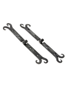 Set 2 medieval hinges with beard in forging 2