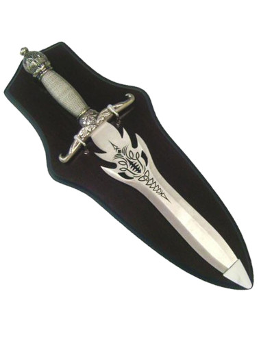 Decorative dagger with support Death Spiral (39 cm.)