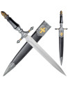 Decorative dagger Templar symbols (42 cm.)