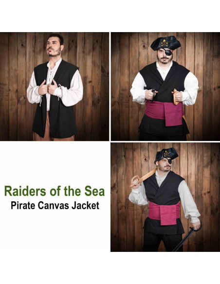 Sea Hunters Pirate Vest - Black