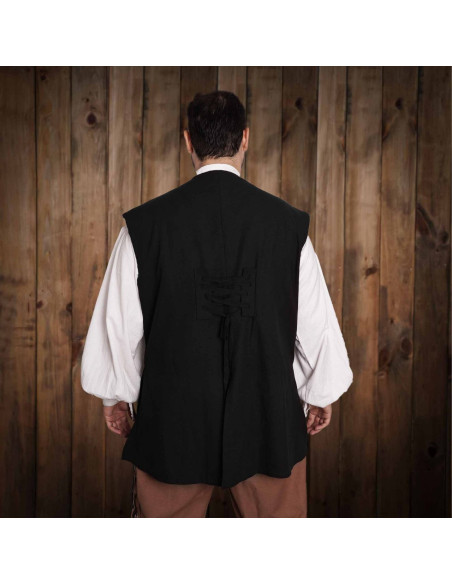 Sea Hunters Pirate Vest - Black