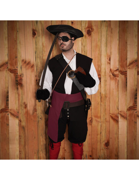 Sea Hunters Pirate Vest - Black