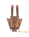 Brown medieval baldric to hang sword (13x13.5 cm.)